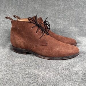 JD Fisk Chukka Boots Brown Suede Ankle Lace Up Men's 9